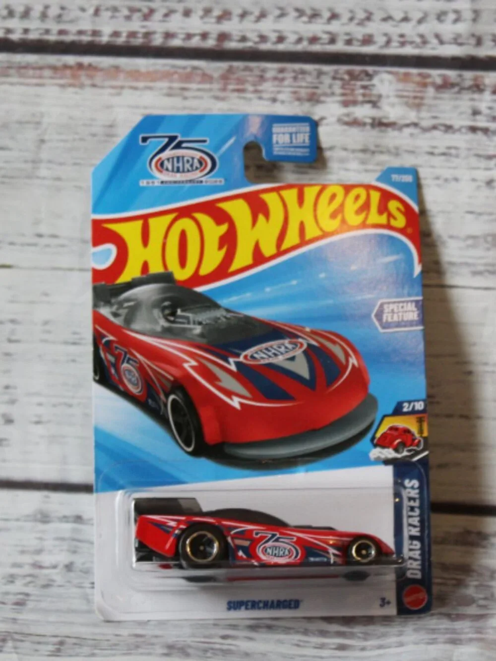 Hot Wheels 2026 NHRA 75th Anniversary Red Supercharged 77/250 Drag Racers 2/10